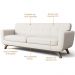 Sofá 3 Lugares Sala de Estar Miami 210 cm D02 Linho Cru A-430 - Lyam Decor