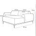 Sofá 3 Lugares com Chaise Direito Para Sala Molino 230 cm D02 Veludo Preto C-300 - Lyam Decor