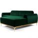 Sofá 3 Lugares com Chaise Direito Para Sala Molino 245 cm D02 Veludo Verde Musgo C-303 - Lyam Decor