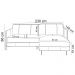 Sofá 3 Lugares com Chaise Direito Sala Living 230cm Amábile L06 Couro Marrom Claro - Lyam Decor