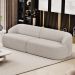 Sofá 4 Lugares Curvo Orgânico Para Sala Living 280cm Barolo L06 Bouclê Bege - Lyam Decor