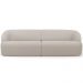 Sofá 4 Lugares Curvo Orgânico Para Sala Living 280cm Barolo L06 Bouclê Bege - Lyam Decor