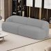 Sofá 4 Lugares Curvo Orgânico Para Sala Living 280cm Barolo L06 Linho Cinza Escuro - Lyam Decor