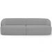 Sofá 4 Lugares Curvo Orgânico Para Sala Living 280cm Barolo L06 Linho Cinza Escuro - Lyam Decor