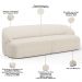 Sofá 4 Lugares Curvo Orgânico Para Sala Living 280cm Barolo L06 Linho Mescla - Lyam Decor