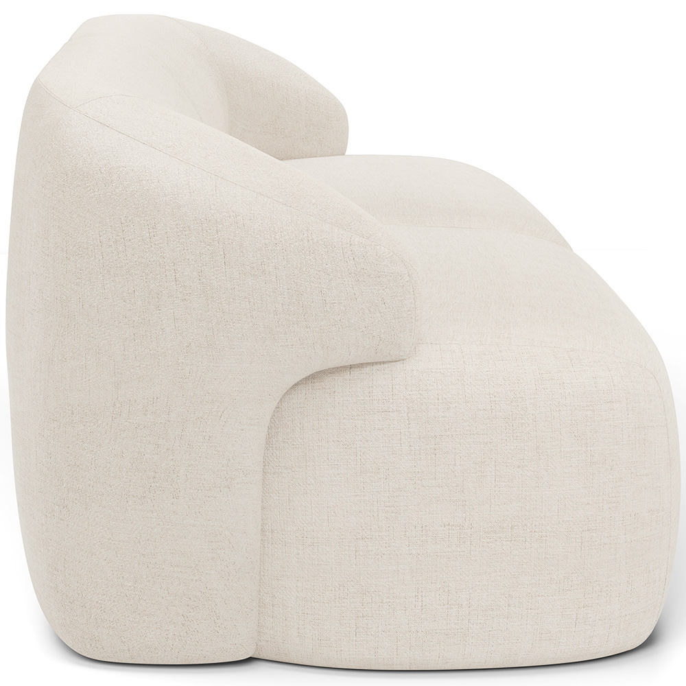 Sofá 4 Lugares Curvo Orgânico Para Sala Living 280cm Barolo L06 Linho Mescla - Lyam Decor