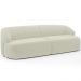 Sofá 4 Lugares Curvo Orgânico Para Sala Living 280cm Barolo L06 Veludo Bege - Lyam Decor