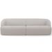 Sofá 4 Lugares Curvo Orgânico com 02 Poltronas Para Sala Living 280cm Barolo L06 Bouclê Cinza - Lyam Decor