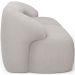 Sofá 4 Lugares Curvo Orgânico com 02 Poltronas Para Sala Living 280cm Barolo L06 Bouclê Cinza - Lyam Decor