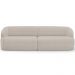 Sofá 4 Lugares Curvo Orgânico com 02 Poltronas Para Sala Living 280cm Barolo L06 Linho Bege TC1-102 - Lyam Decor