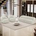Sofá 4 Lugares Curvo Orgânico com 02 Poltronas Para Sala Living 280cm Barolo L06 Linho Cru - Lyam Decor