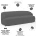 Sofá 4 Lugares Curvo Orgânico com 02 Poltronas Para Sala Living 280cm Barolo L06 Veludo Grafite - Lyam Decor