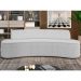 Sofá 4 Lugares Curvo Sala de Estar Living Cancún D02 Bouclê Cinza 230 cm B-56 - Lyam Decor