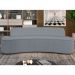 Sofá 4 Lugares Curvo Sala de Estar Living Cancún D02 Bouclê Cinza Escuro 260 cm B-64 - Lyam Decor