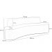 Sofá 4 Lugares Curvo Sala de Estar Living Cancún D02 Bouclê Cinza Escuro 260 cm B-64 - Lyam Decor