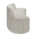 Sofá 4 Lugares Curvo Sala de Estar Living Cancún D02 Bouclê Creme 230 cm B-54 - Lyam Decor