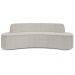 Sofá 4 Lugares Curvo Sala de Estar Living Cancún D02 Bouclê Creme 230 cm B-54 - Lyam Decor