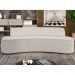 Sofá 4 Lugares Curvo Sala de Estar Living Cancún D02 Bouclê Creme 260 cm B-54 - Lyam Decor