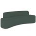 Sofá 4 Lugares Curvo Sala de Estar Living Cancún D02 Linho Verde Musgo 230 cm C-117 - Lyam Decor