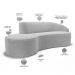 Sofá 4 Lugares Curvo Sala de Estar Living Firenze Direito D02 Bouclê Cinza 260 cm B-56 - Lyam