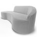 Sofá 4 Lugares Curvo Sala de Estar Living Firenze Direito D02 Bouclê Cinza 260 cm B-56 - Lyam