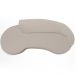 Sofá 4 Lugares Curvo Sala de Estar Living Firenze Direito D02 Bouclê Creme 260 cm B-54 - Lyam