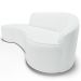 Sofá 4 Lugares Curvo Sala de Estar Living Firenze Direito D02 Corano Branco 280 cm C-12 - Lyam