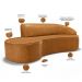 Sofá 4 Lugares Curvo Sala de Estar Living Firenze Direito D02 Couríssimo Whisky 260 cm B-90 - Lyam