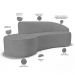 Sofá 4 Lugares Curvo Sala de Estar Living Firenze Direito D02 Linho Cinza Escuro 280 cm C-416 - Lyam