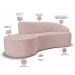 Sofá 4 Lugares Curvo Sala de Estar Living Firenze Direito D02 Linho Rosê 280 cm C-105 - Lyam