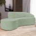 Sofá 4 Lugares Curvo Sala de Estar Living Firenze Direito D02 Linho Verde 280 cm D-477 - Lyam