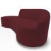 Sofá 4 Lugares Curvo Sala de Estar Living Firenze Direito D02 Veludo Marsala 260 cm C-278 - Lyam