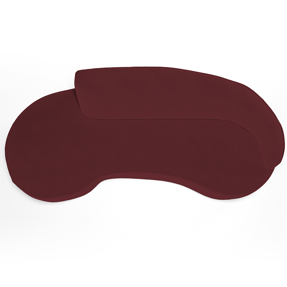 Sofá 4 Lugares Curvo Sala de Estar Living Firenze Direito D02 Veludo Marsala 260 cm C-278 - Lyam