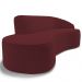 Sofá 4 Lugares Curvo Sala de Estar Living Firenze Direito D02 Veludo Marsala 260 cm C-278 - Lyam