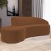 Sofá 4 Lugares Curvo Sala de Estar Living Firenze Direito D02 Veludo Telha 260 cm C-262 - Lyam