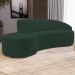 Sofá 4 Lugares Curvo Sala de Estar Living Firenze Direito D02 Veludo Verde Musgo 280 cm C-303 - Lyam