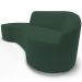 Sofá 4 Lugares Curvo Sala de Estar Living Firenze Direito D02 Veludo Verde Musgo 280 cm C-303 - Lyam