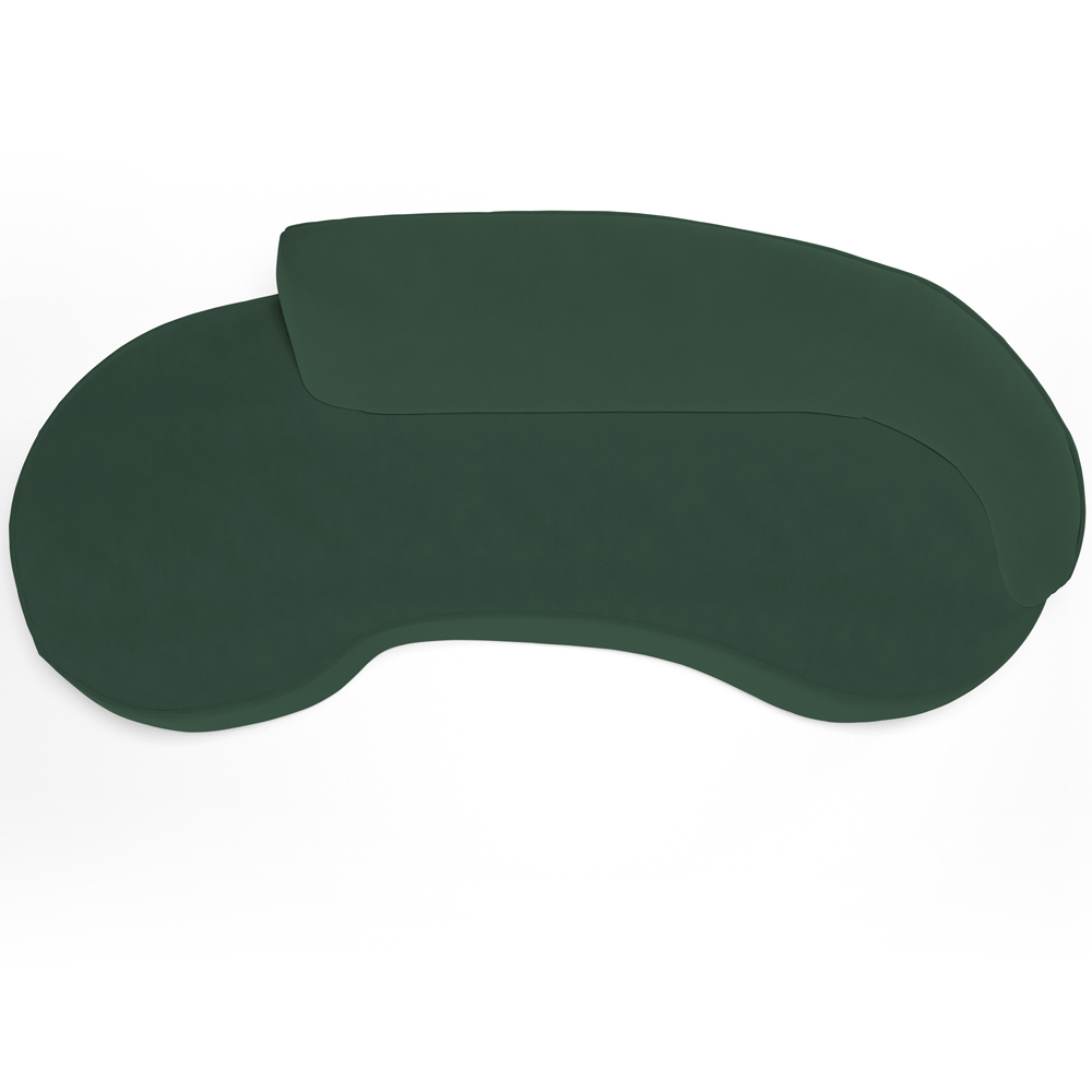 Sofá 4 Lugares Curvo Sala de Estar Living Firenze Direito D02 Veludo Verde Musgo 280 cm C-303 - Lyam