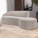 Sofá 4 Lugares Curvo Sala de Estar Living Firenze Esquerdo D02 Bouclê Bege 280 cm B-62 - Lyam