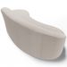 Sofá 4 Lugares Curvo Sala de Estar Living Firenze Esquerdo D02 Bouclê Bege 280 cm B-62 - Lyam