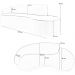 Sofá 4 Lugares Curvo Sala de Estar Living Firenze Esquerdo D02 Bouclê Bege 280 cm B-62 - Lyam