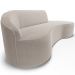 Sofá 4 Lugares Curvo Sala de Estar Living Firenze Esquerdo D02 Bouclê Bege 280 cm B-62 - Lyam