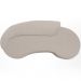 Sofá 4 Lugares Curvo Sala de Estar Living Firenze Esquerdo D02 Bouclê Bege 280 cm B-62 - Lyam