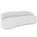 Sofá 4 Lugares Curvo Sala de Estar Living Lótus D02 Bouclê Branco 280 cm B-53 - Lyam