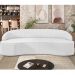 Sofá 4 Lugares Curvo Sala de Estar Living Lótus D02 Bouclê Branco 280 cm B-53 - Lyam