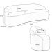 Sofá 4 Lugares Curvo Sala de Estar Living Lótus D02 Bouclê Branco 280 cm B-53 - Lyam