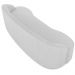 Sofá 4 Lugares Curvo Sala de Estar Living Lótus D02 Bouclê Branco 280 cm B-53 - Lyam
