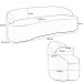 Sofá 4 Lugares Curvo Sala de Estar Living Lótus D02 Bouclê Cinza 260 cm B-56 - Lyam Decor