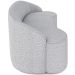 Sofá 4 Lugares Curvo Sala de Estar Living Lótus D02 Bouclê Cinza 260 cm B-56 - Lyam Decor