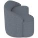 Sofá 4 Lugares Curvo Sala de Estar Living Lótus D02 Bouclê Cinza Escuro 260 cm B-64 - Lyam Decor